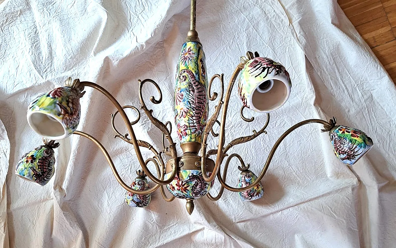 Vietri ceramic chandelier 2