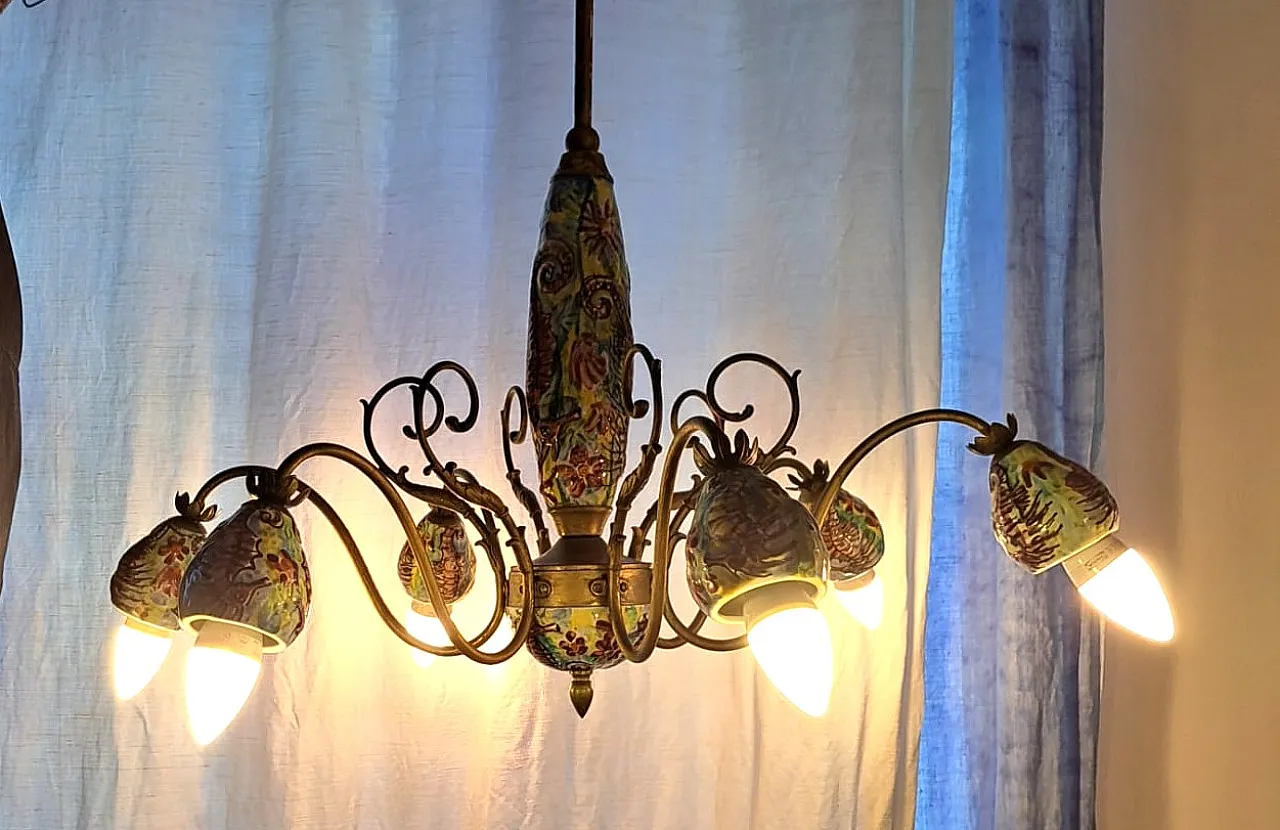 Vietri ceramic chandelier 45