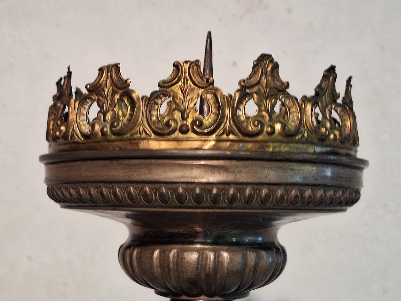 Altar candlesticks in silver and gilded metal, 19th century 13
