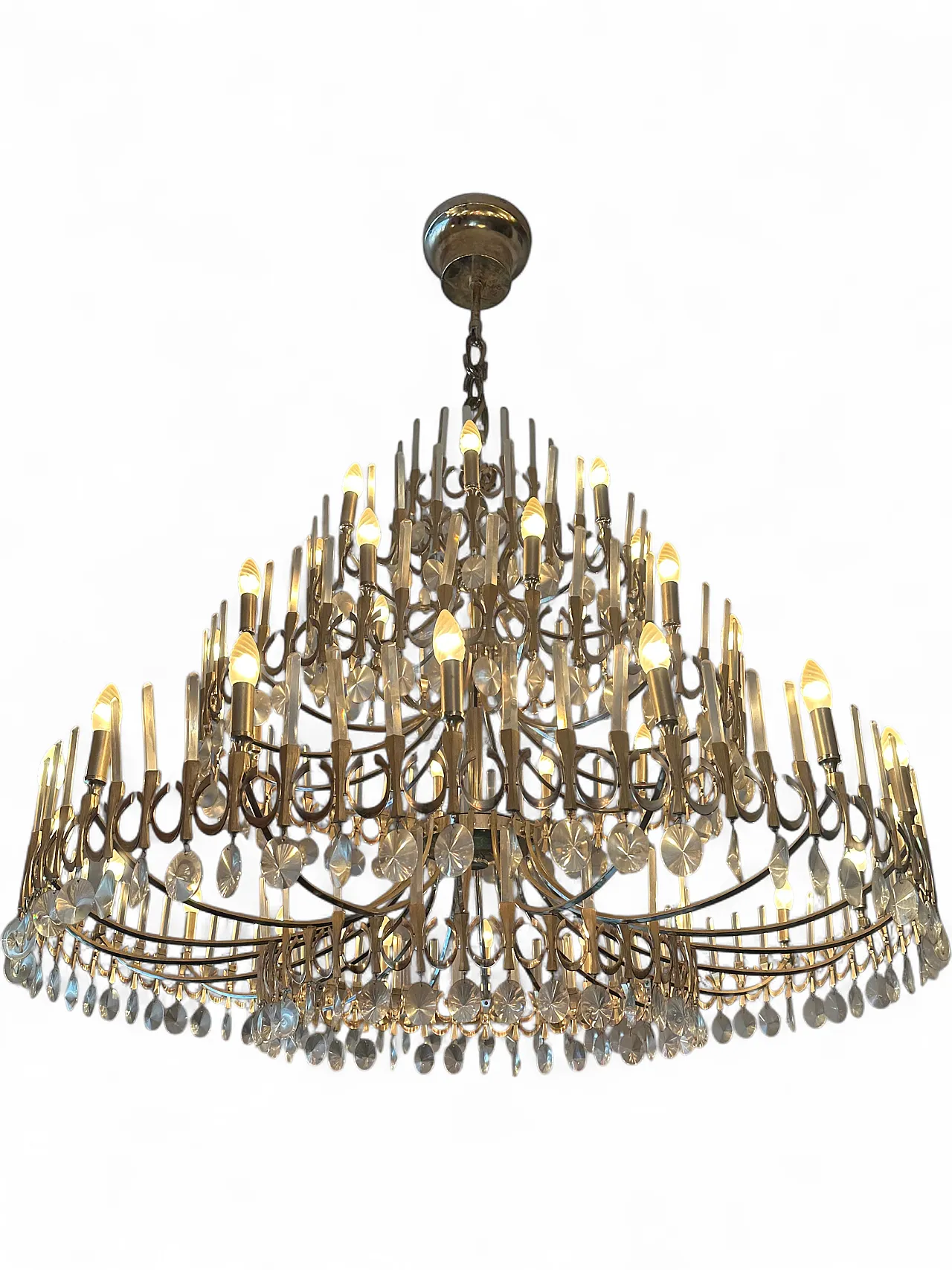 Chandelier and sconce by Gaetano Sciolari for Stilkronen, 1970s 17
