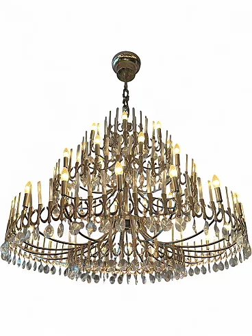 Chandelier and sconce by Gaetano Sciolari for Stilkronen, 1970s