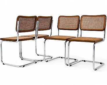 4 Dining Chairs Style B32 by Marcel Breuer, 90s
