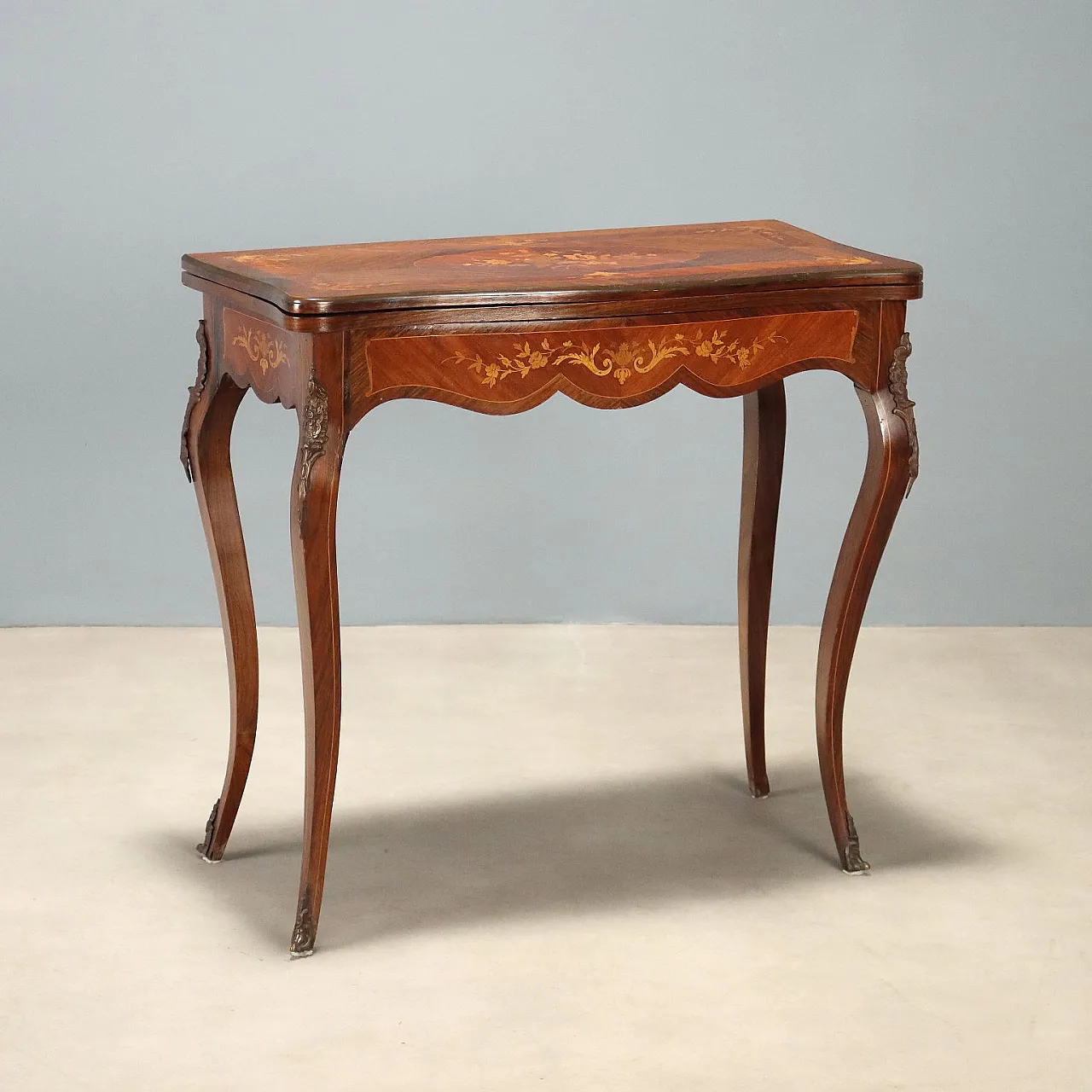 Indian rosewood and mahogany game table, 19th century 1