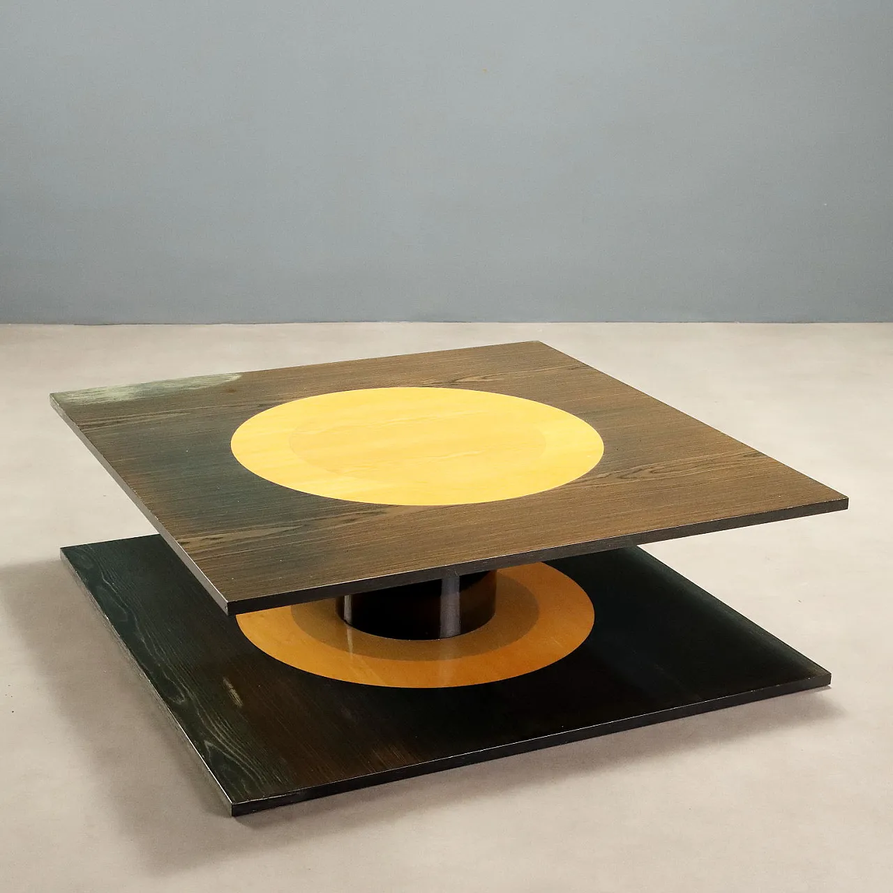 Veneered wood coffee table, 1980s 1