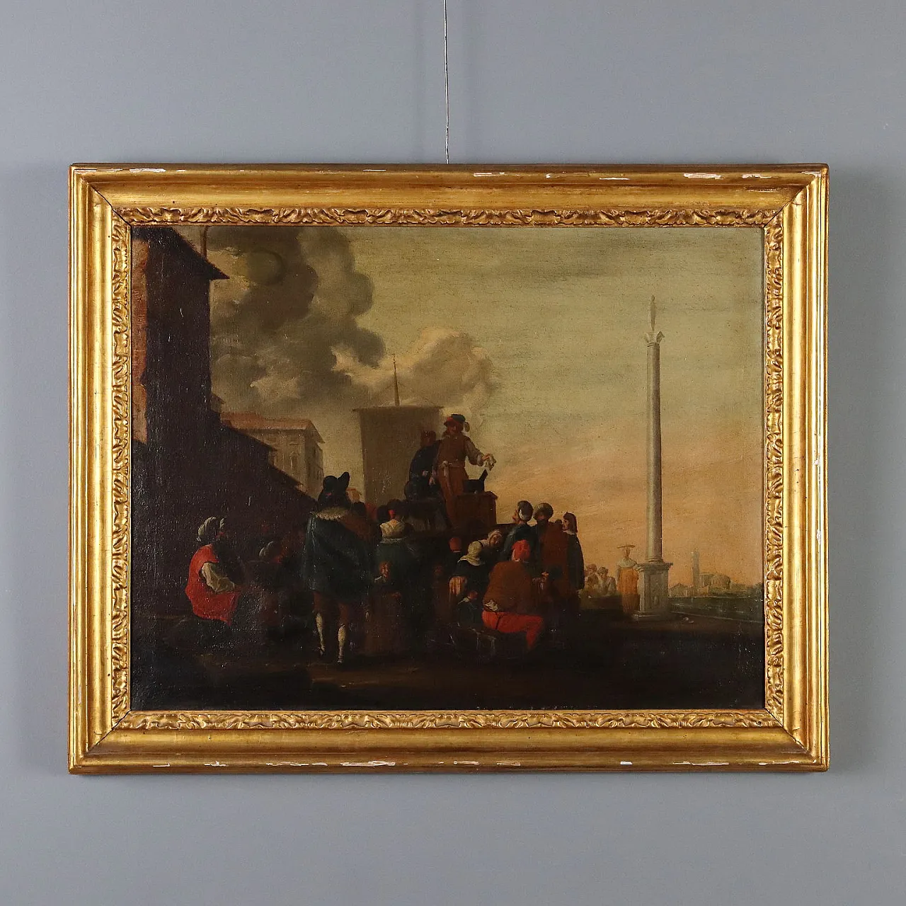 Painting Scene of Popular Life, oil on canvas, 18th century 1