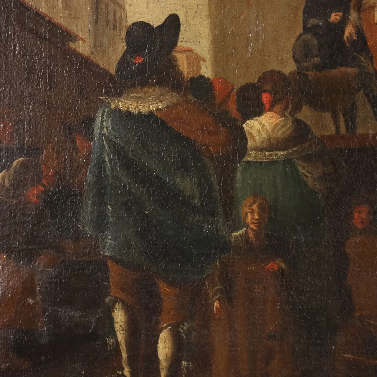 Painting Scene of Popular Life, oil on canvas, 18th century 6