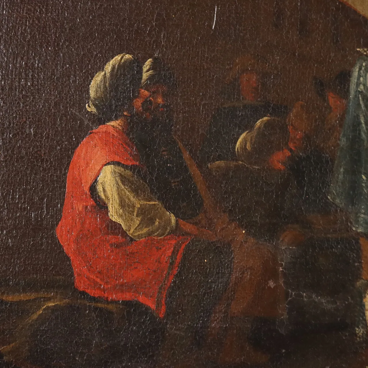 Painting Scene of Popular Life, oil on canvas, 18th century 7