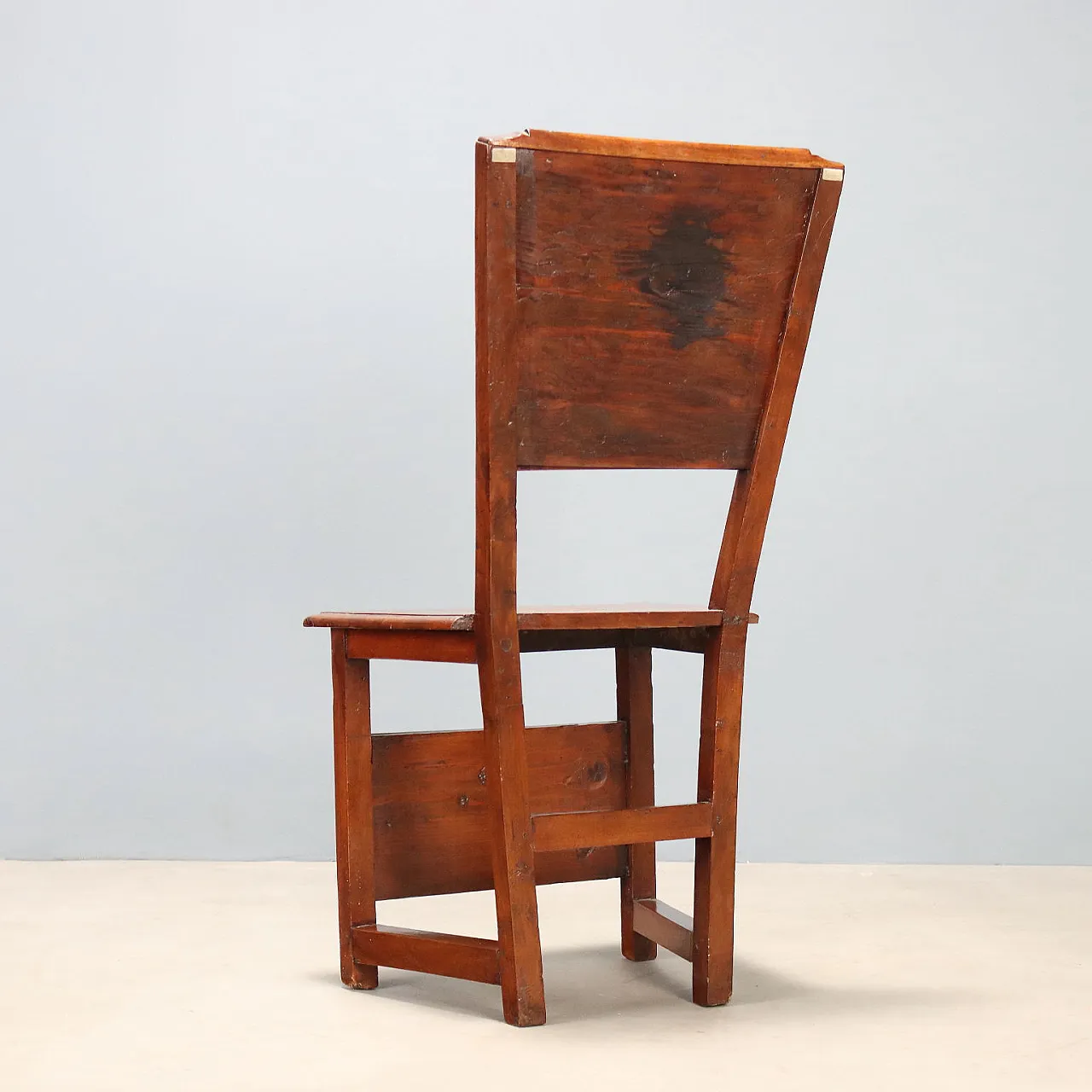 Baroque walnut chair with floral inlays, 18th century 10
