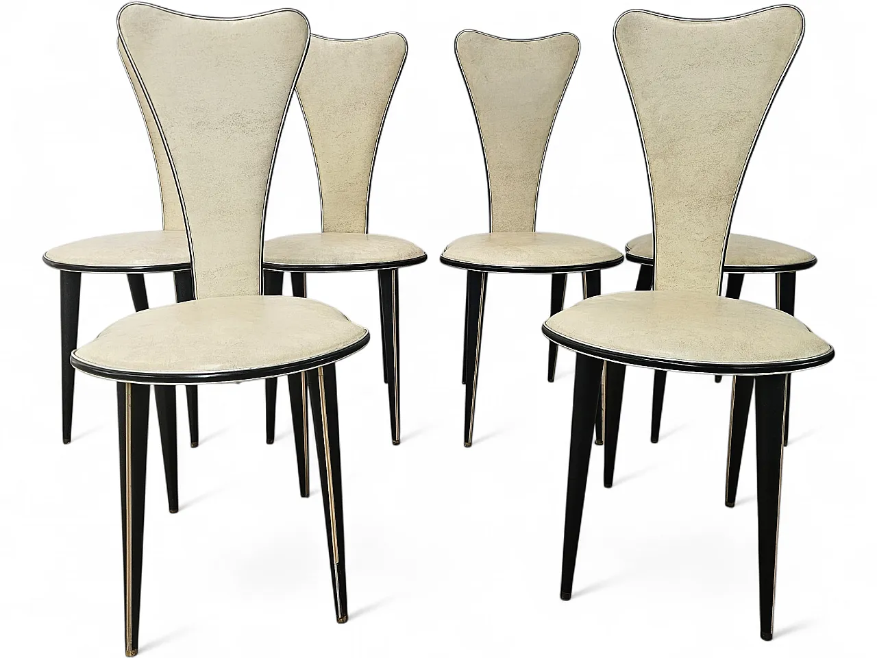 6 dining chairs by Umberto Mascagni, 50s 17