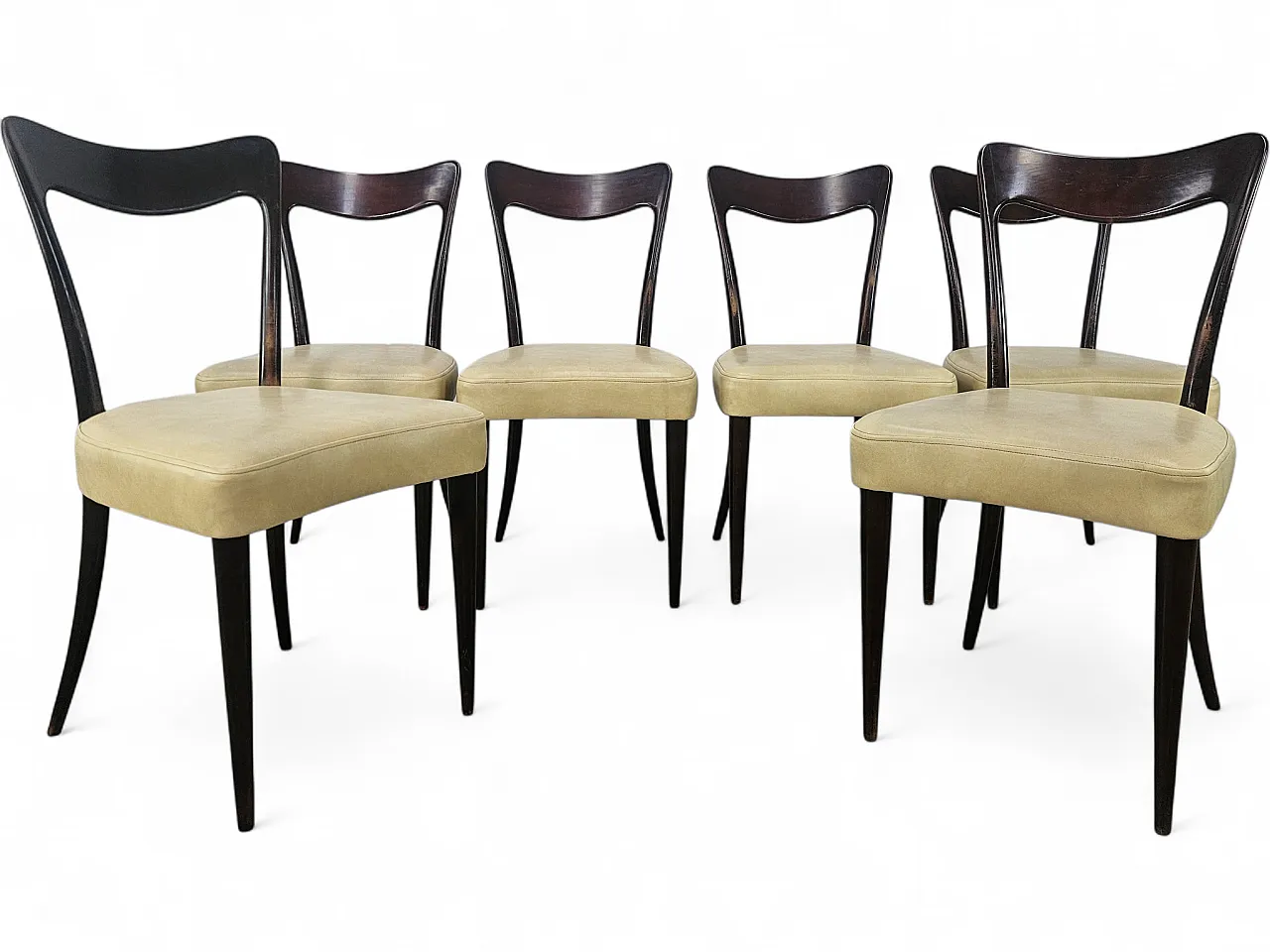 6 Art Deco chairs attr. to Carlo Rava, 1950s 14