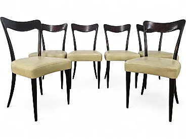 6 Art Deco chairs attr. to Carlo Rava, 1950s