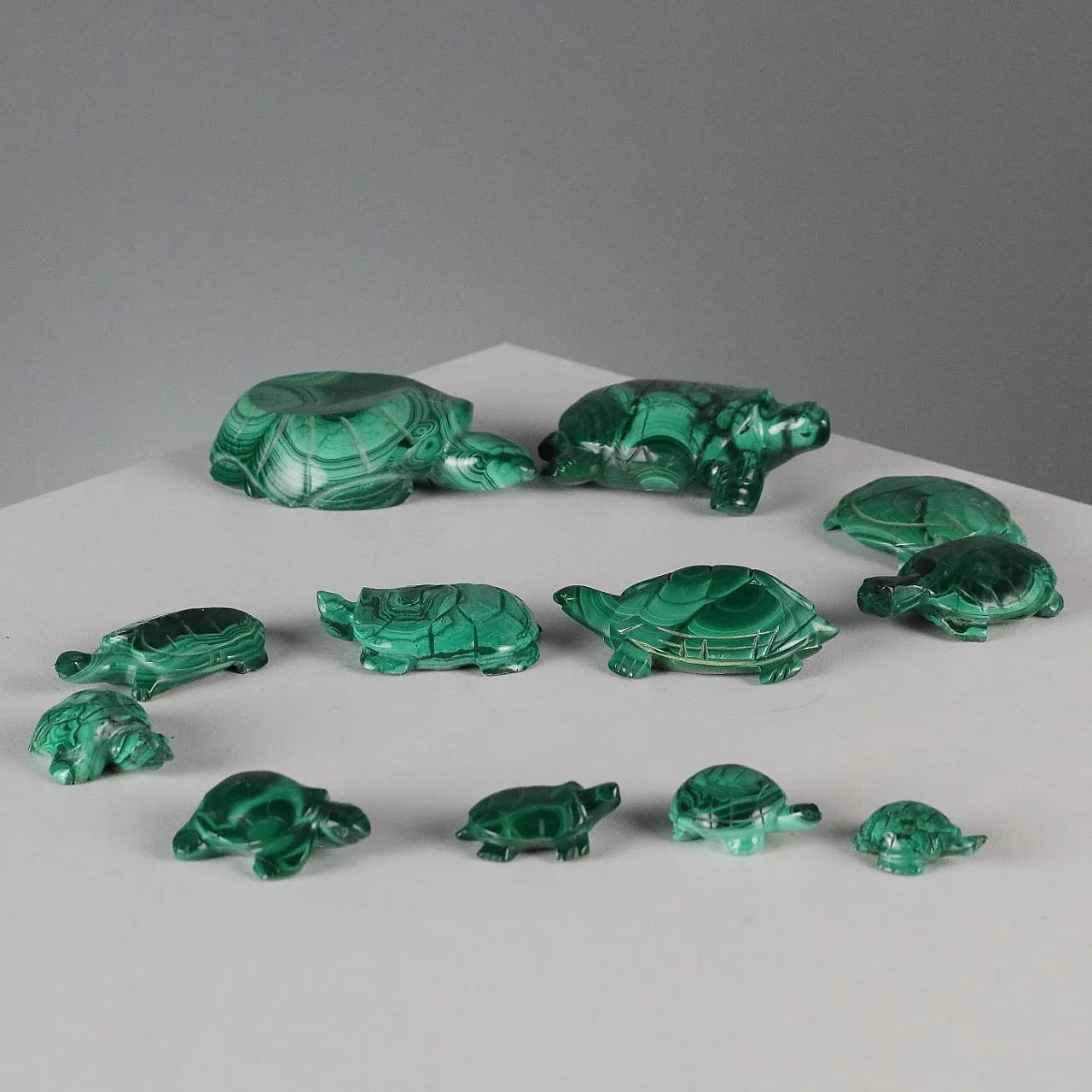 12 Tartarughe in malachite, '900 1
