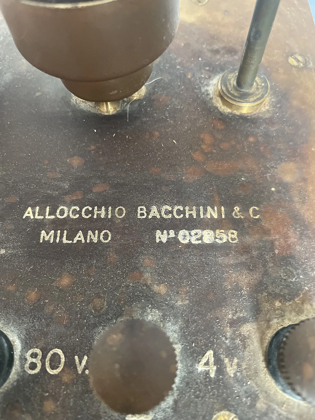 Modulo radio a valvole esterne Allocchio Bacchini & C., anni '30 10