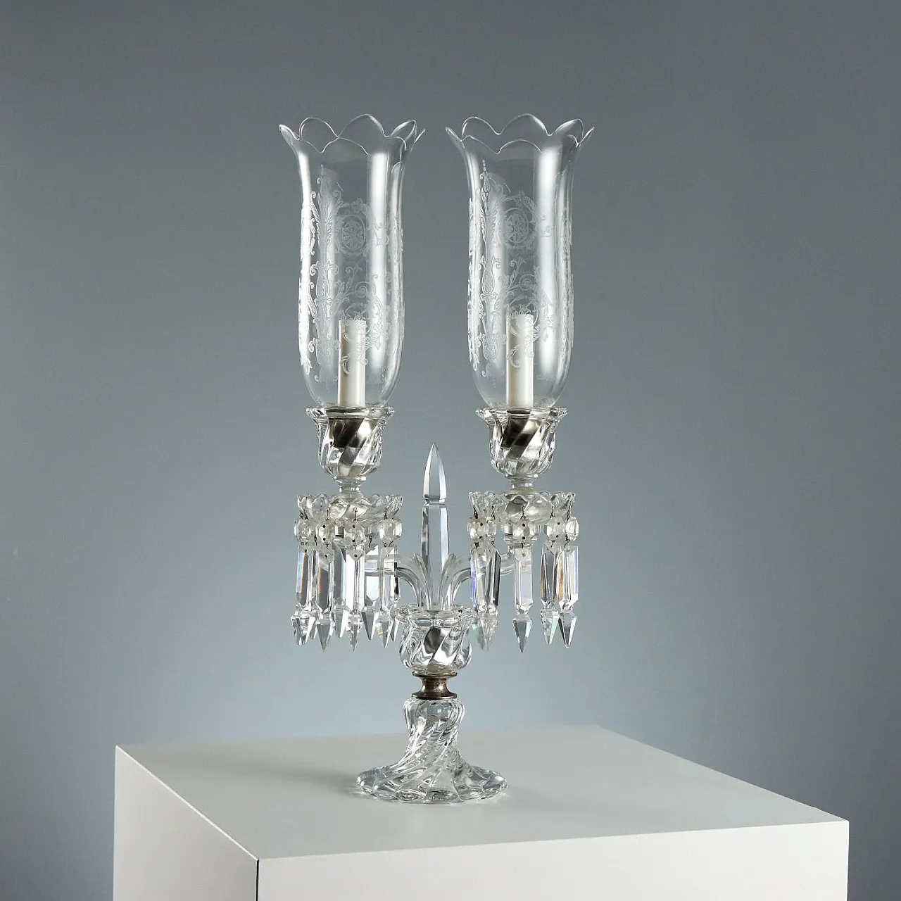 Bohemian crystal table lamp, 20th century 1