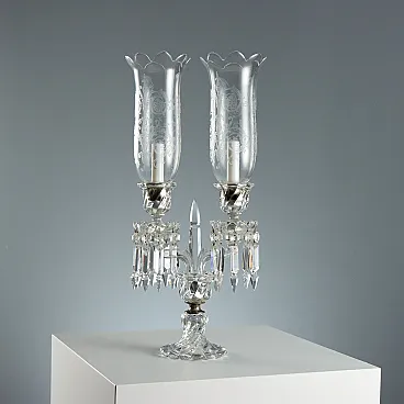 Bohemian crystal table lamp, 20th century