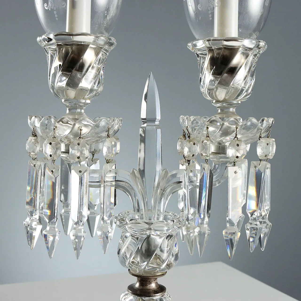 Bohemian crystal table lamp, 20th century 6