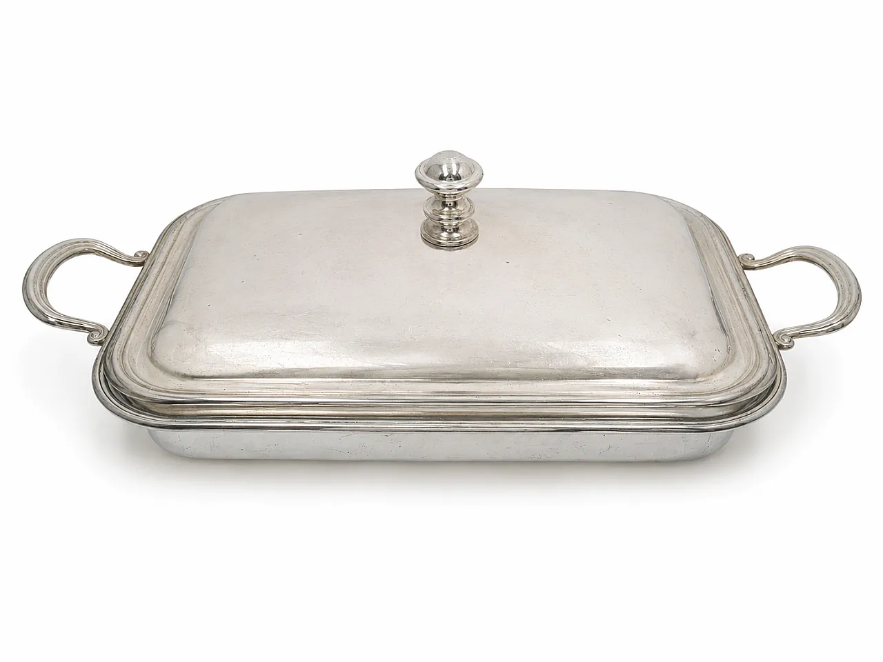 Silver metal baking dish holder 4