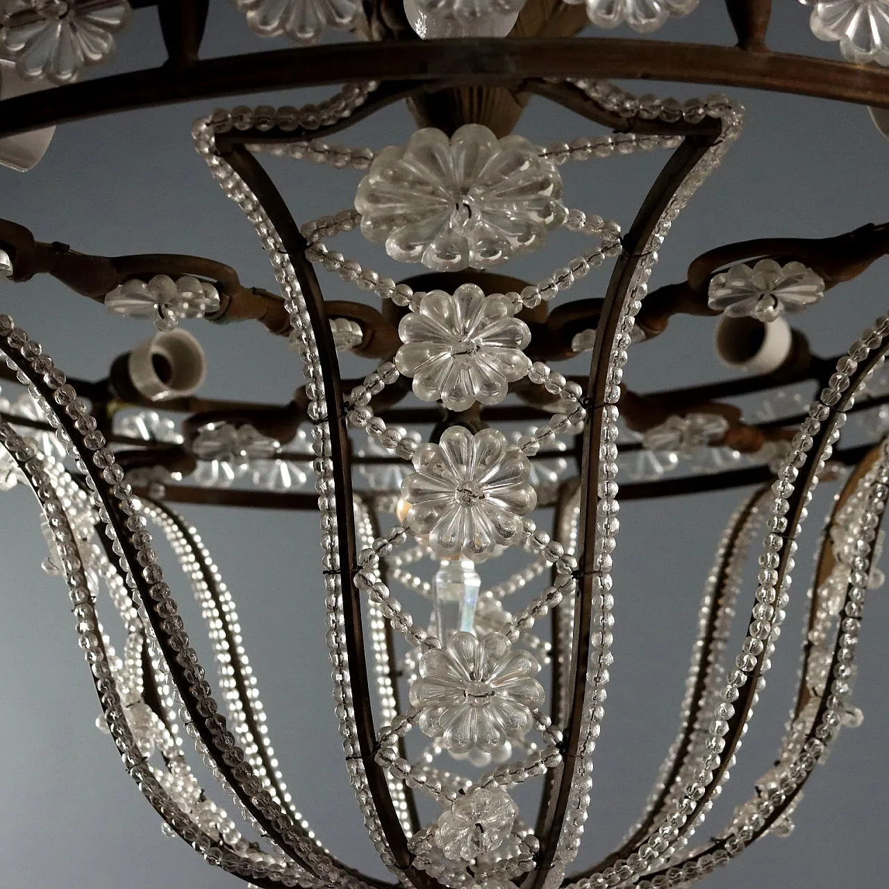 Coppia di lampadari a otto luci, primo '900 6