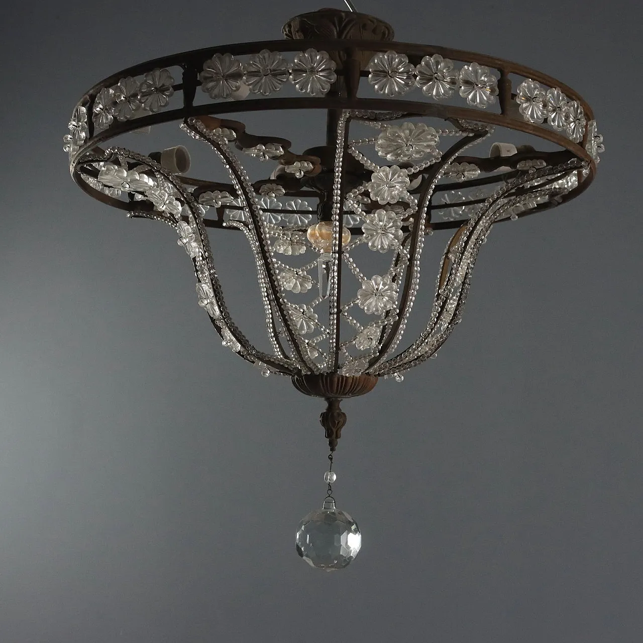 Coppia di lampadari a otto luci, primo '900 8