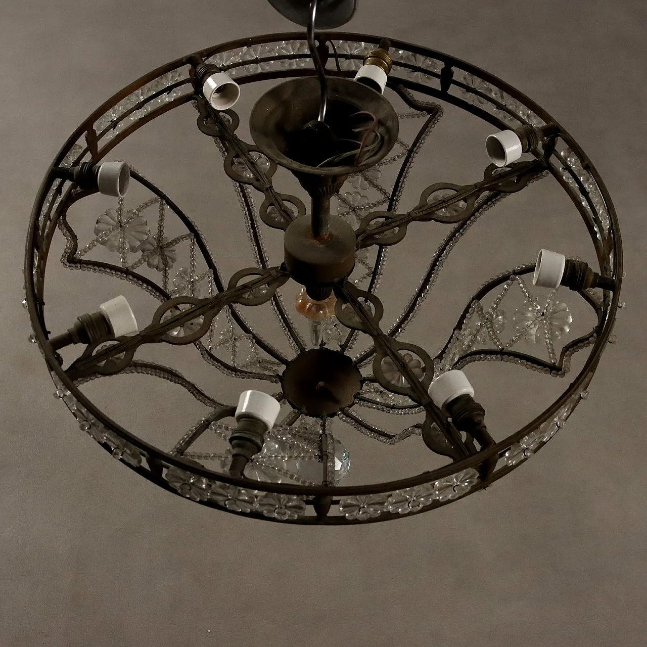 Coppia di lampadari a otto luci, primo '900 9