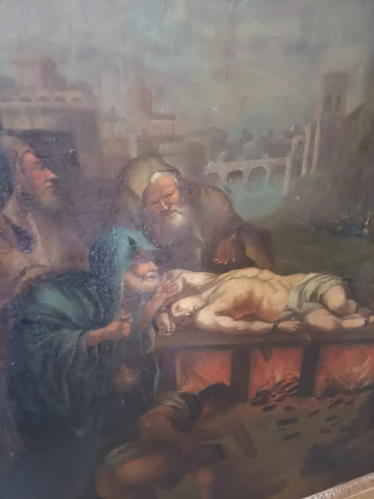 Oil on canvas The martyrdom of St. Lawrence, 17th century 5