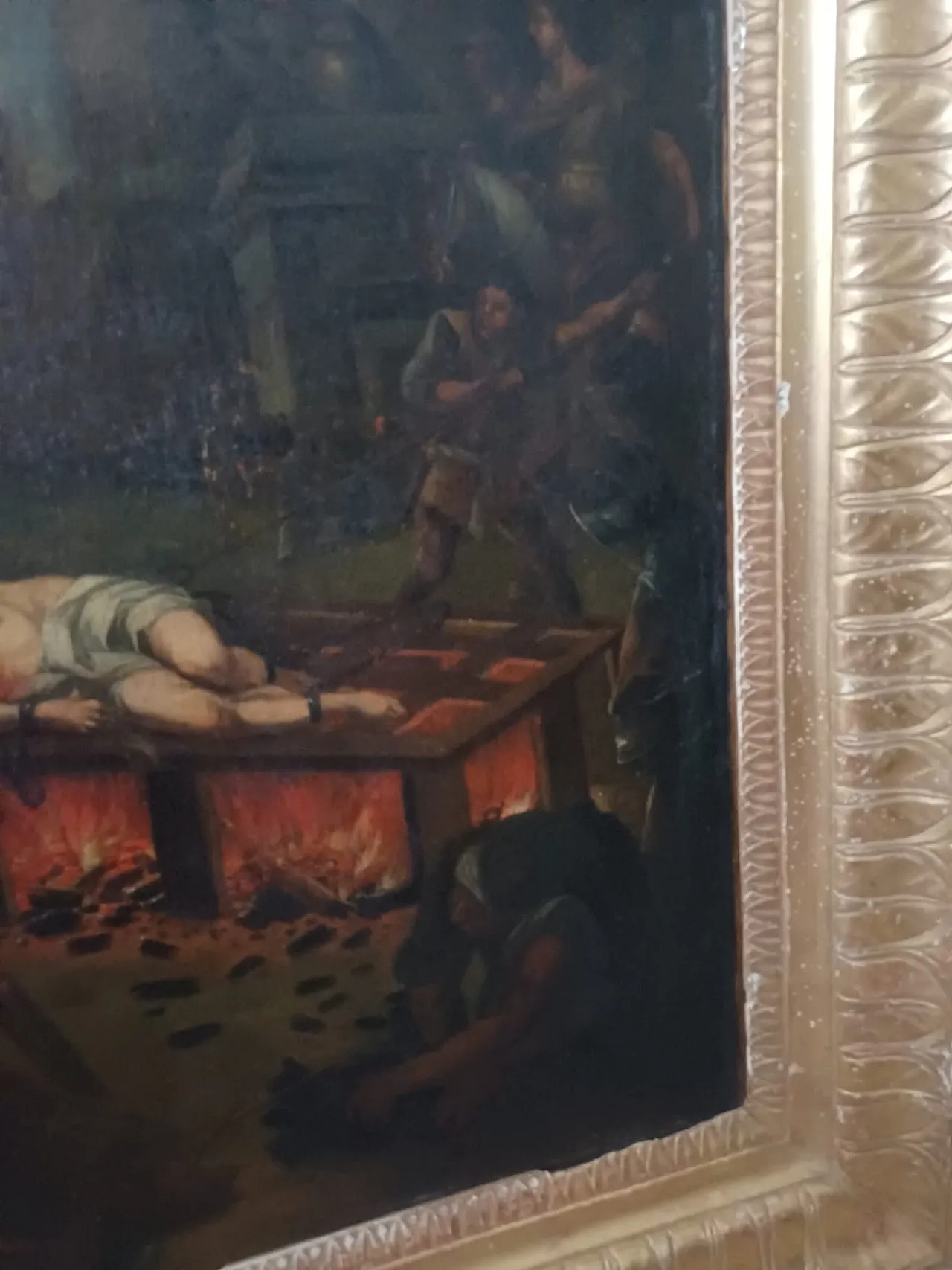 Oil on canvas The martyrdom of St. Lawrence, 17th century 7
