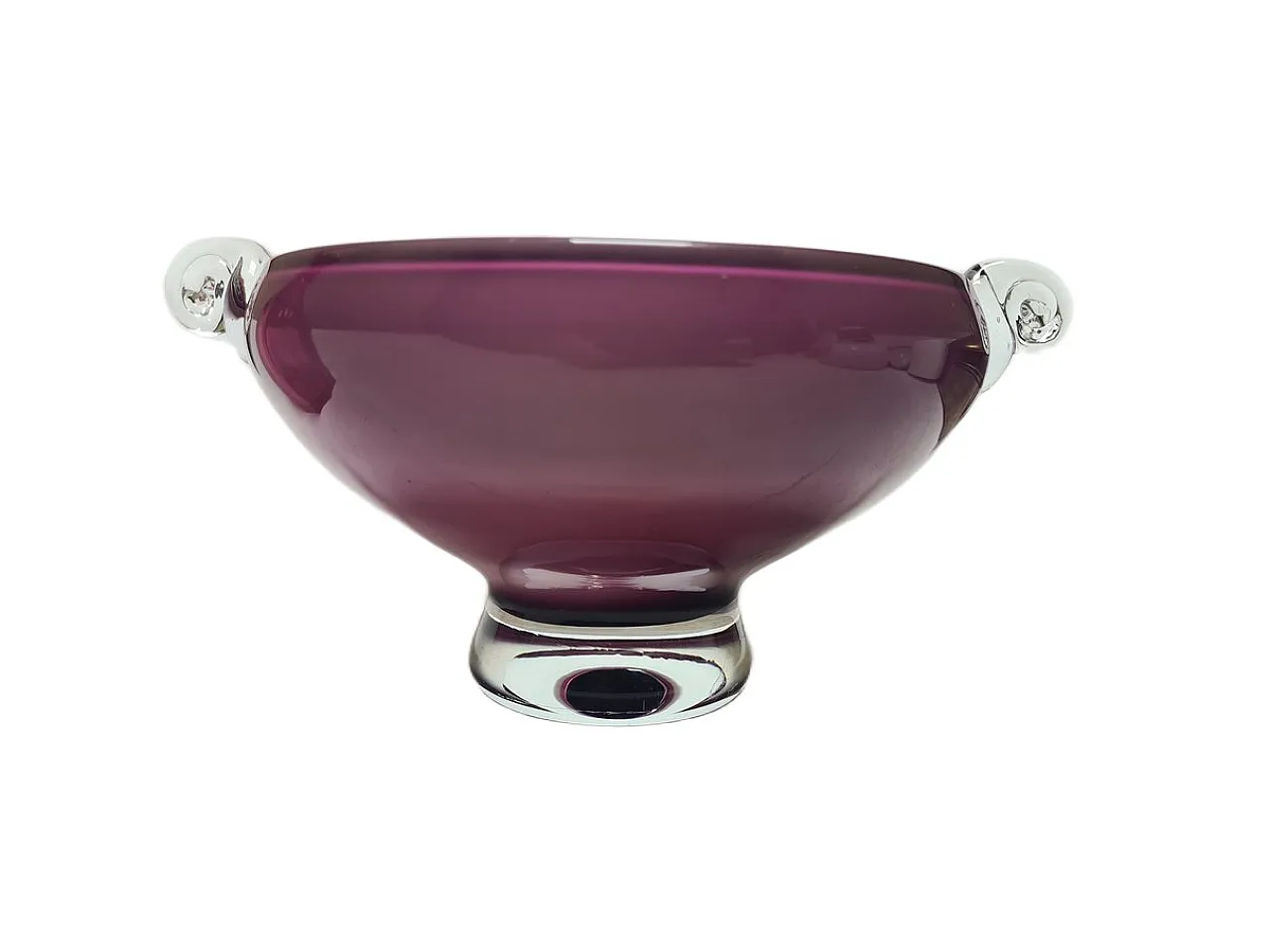 Glass Basket from HSG Tarnowiec, Poland, 1970s 1