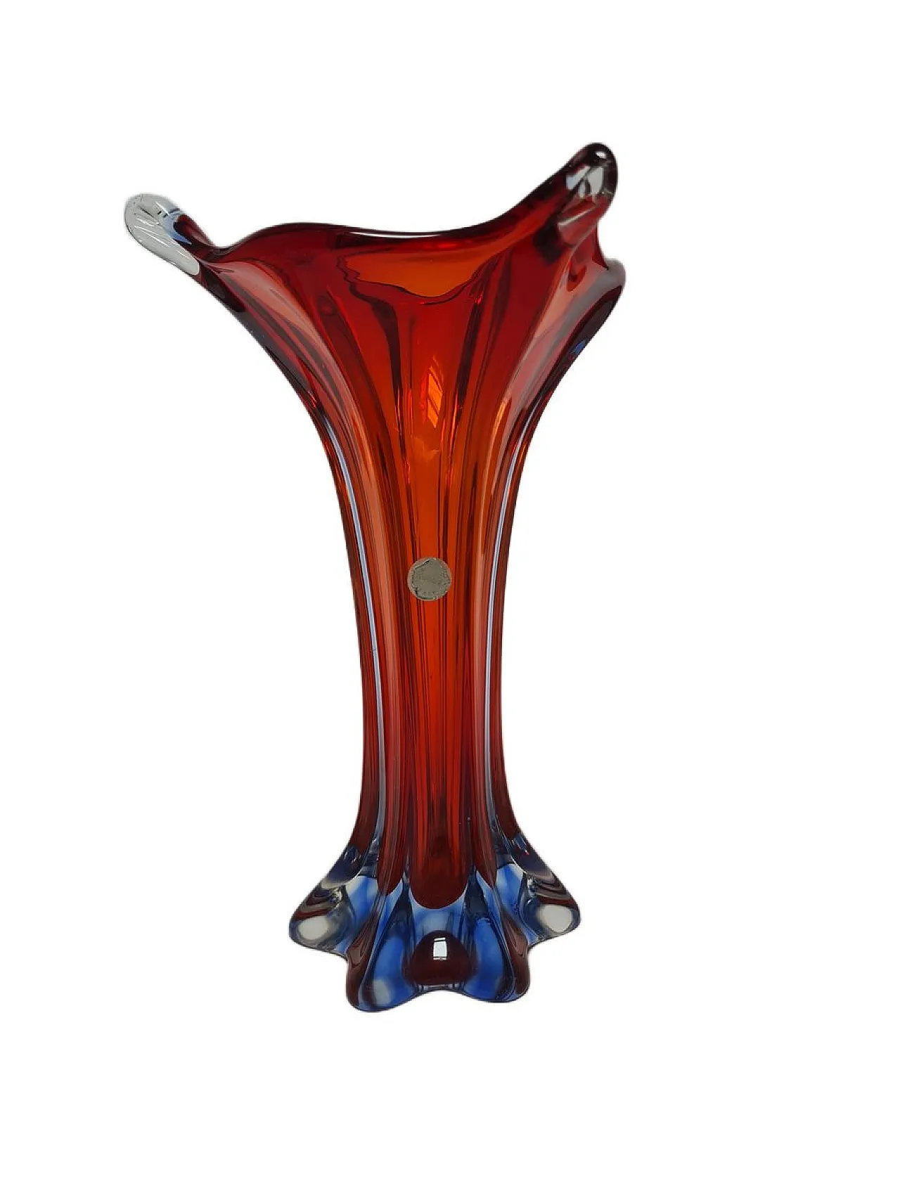 Italian Postmodern Vase in Murano Glass from Mandruzzato, 1950s 1
