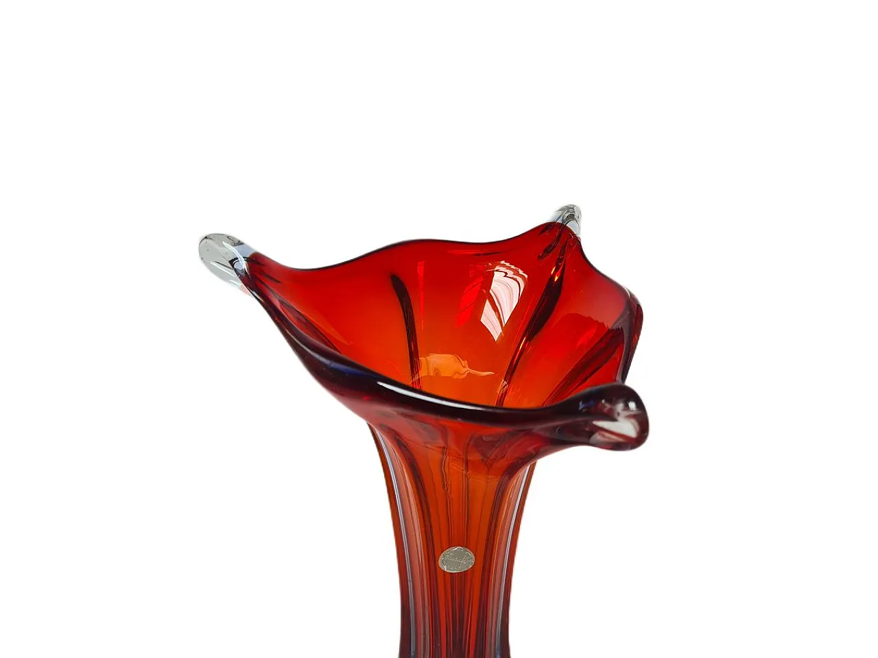Italian Postmodern Vase in Murano Glass from Mandruzzato, 1950s 2