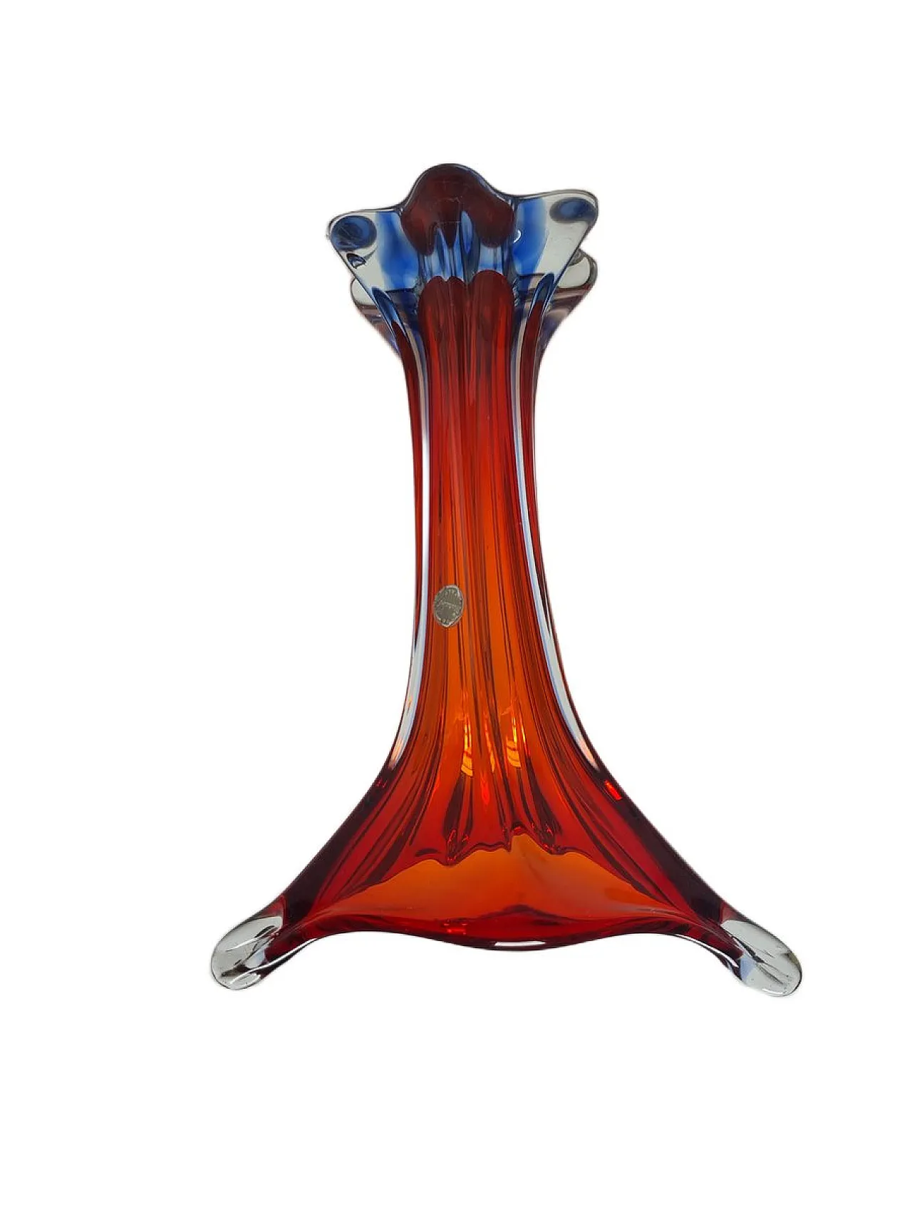 Italian Postmodern Vase in Murano Glass from Mandruzzato, 1950s 4