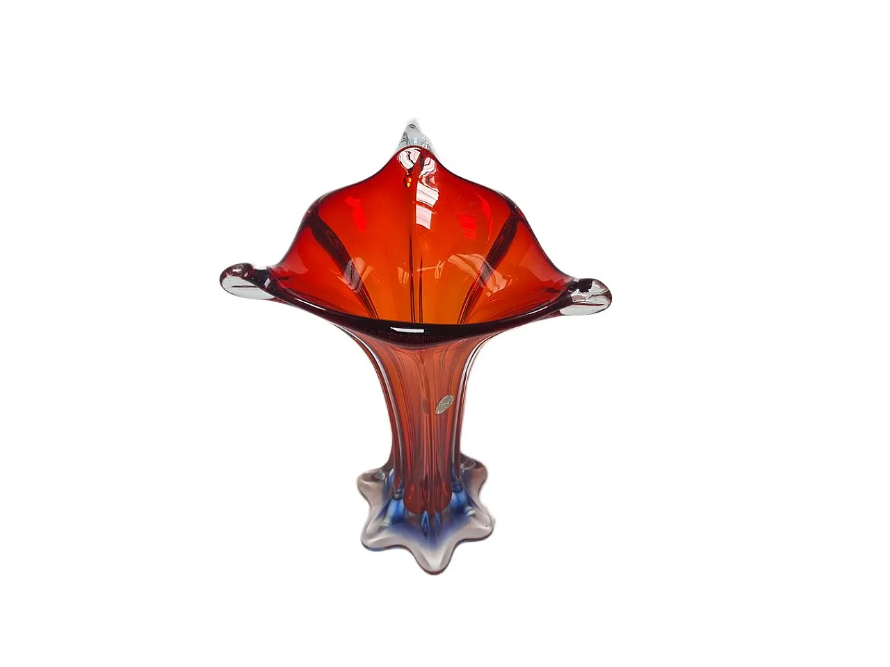 Italian Postmodern Vase in Murano Glass from Mandruzzato, 1950s 6