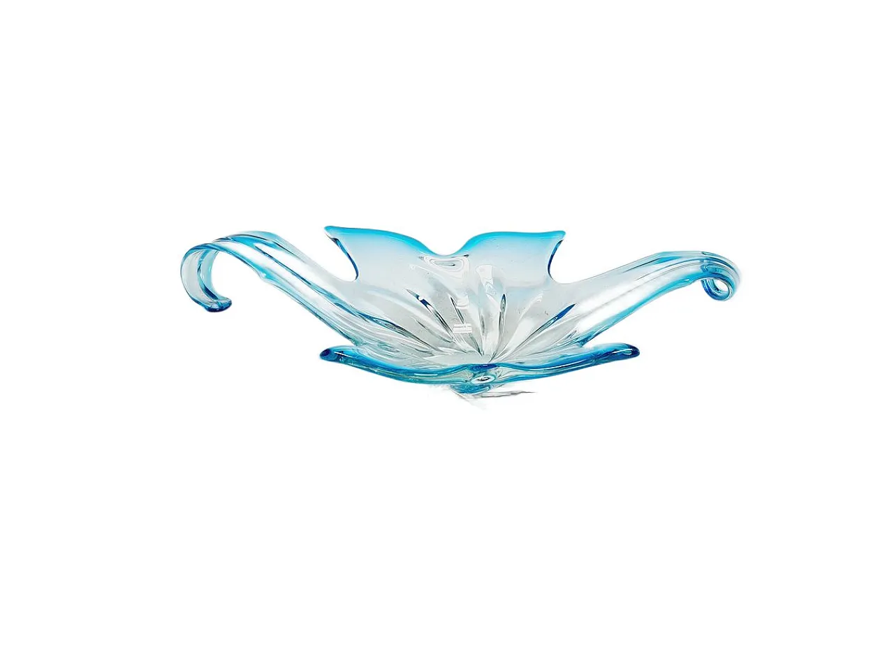 Postmodern Sommerso Murano Glass Fruit Bowl from Mandruzzato, Italy, 1950 1