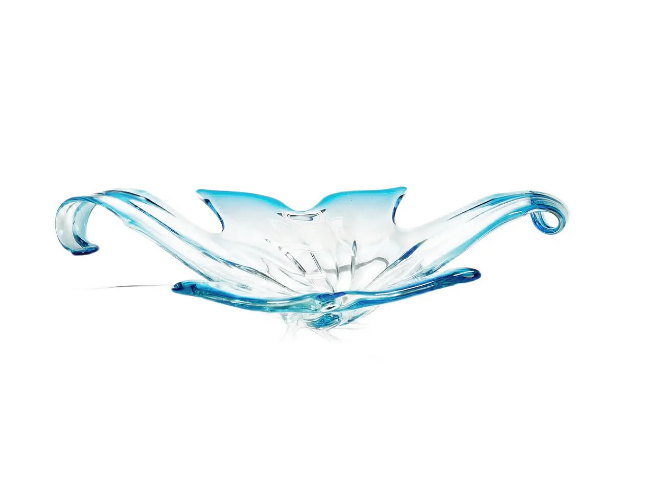 Postmodern Sommerso Murano Glass Fruit Bowl from Mandruzzato, Italy, 1950 2