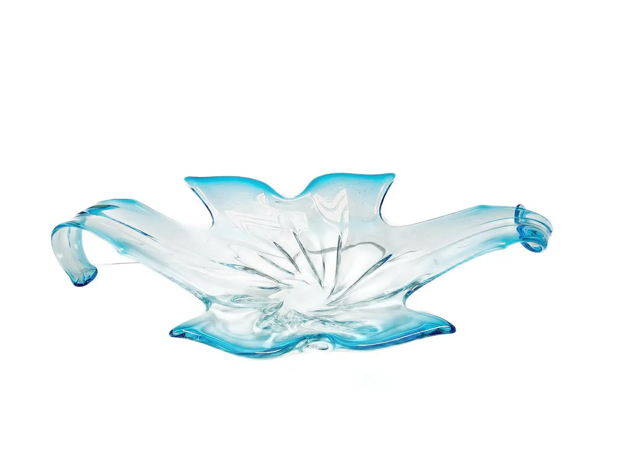 Postmodern Sommerso Murano Glass Fruit Bowl from Mandruzzato, Italy, 1950 3