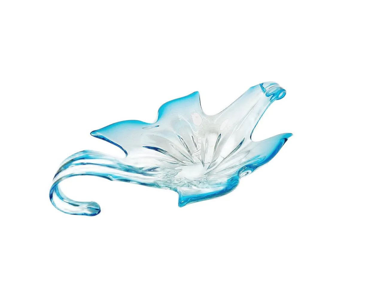 Postmodern Sommerso Murano Glass Fruit Bowl from Mandruzzato, Italy, 1950 5
