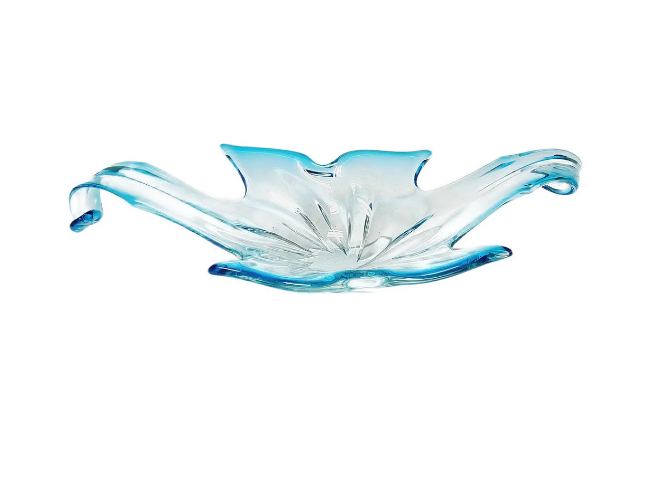 Postmodern Sommerso Murano Glass Fruit Bowl from Mandruzzato, Italy, 1950 6
