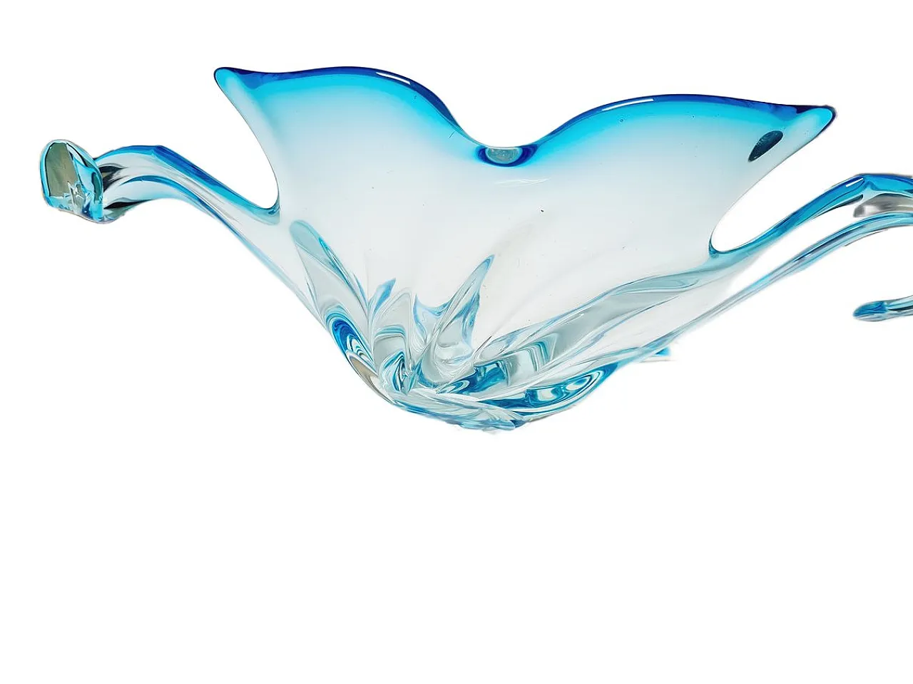 Postmodern Sommerso Murano Glass Fruit Bowl from Mandruzzato, Italy, 1950 8
