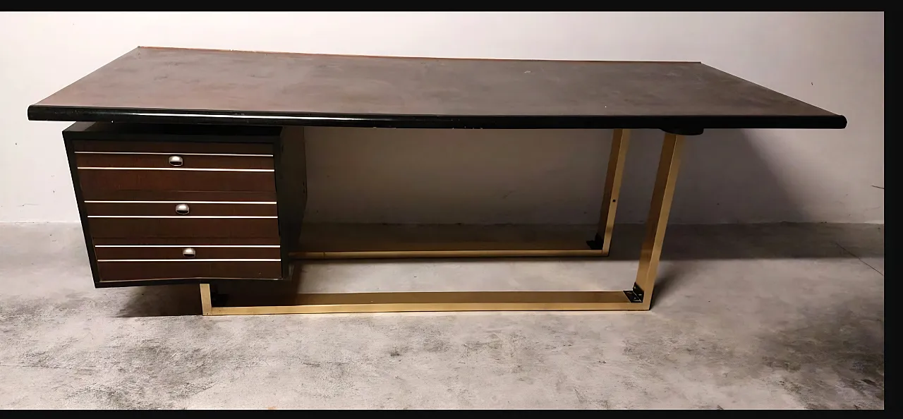 Mahogany desk, 1970s 1