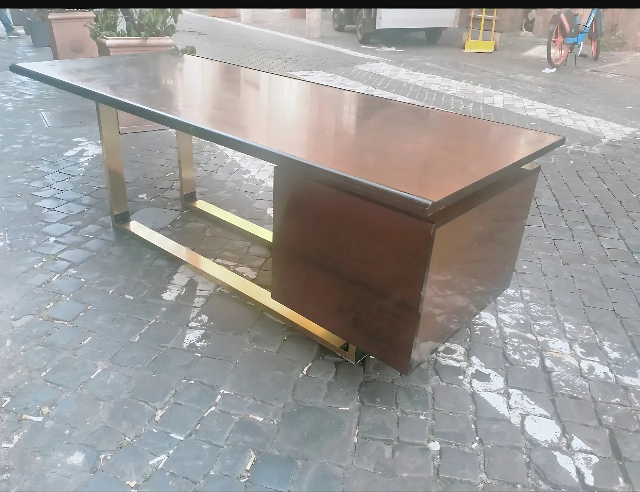 Mahogany desk, 1970s 2
