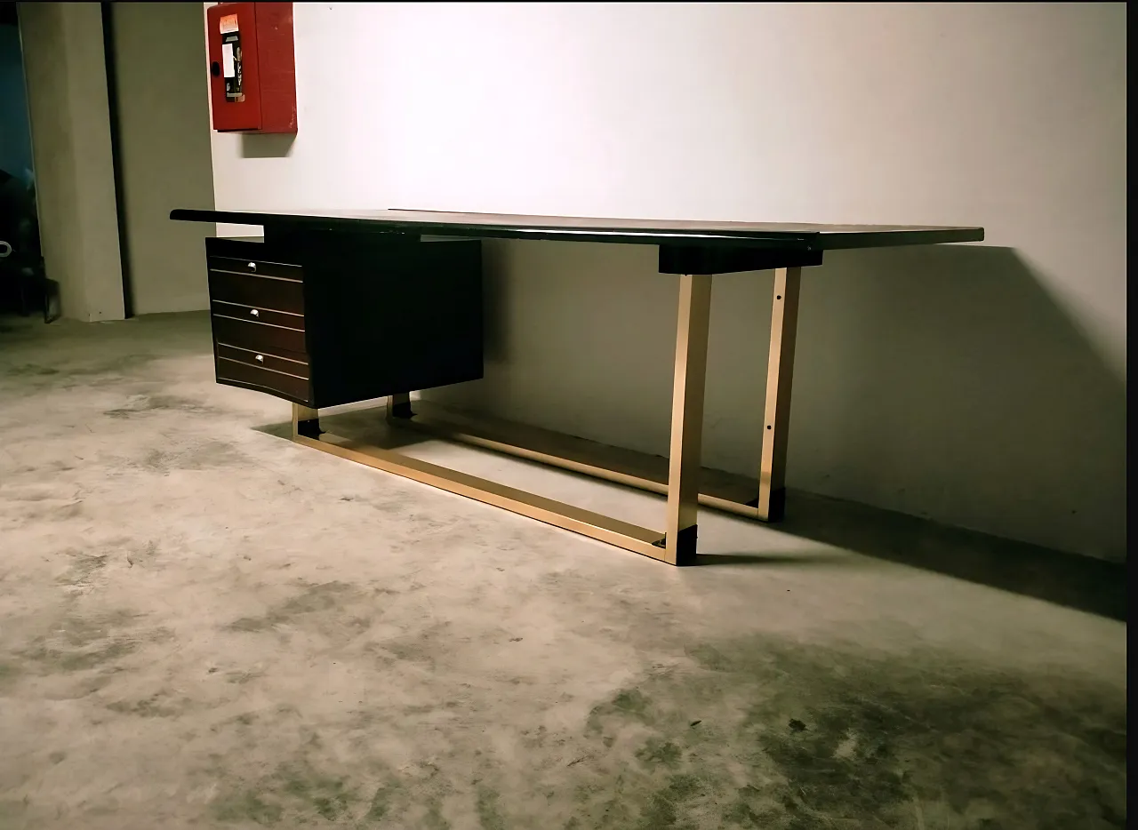 Mahogany desk, 1970s 3