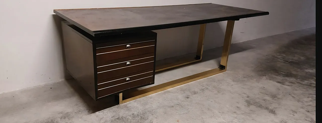 Mahogany desk, 1970s 4