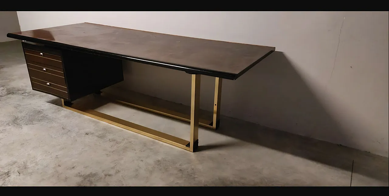 Mahogany desk, 1970s 5