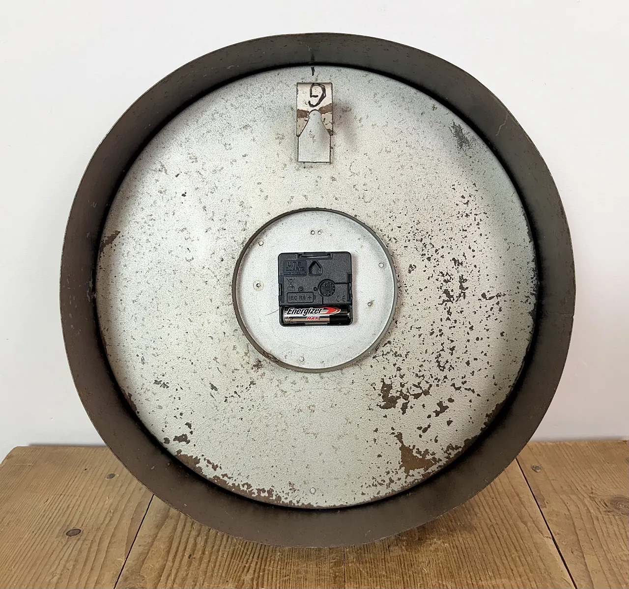 Black Industrial Factory Wall Clock from IBM, 1950s 15