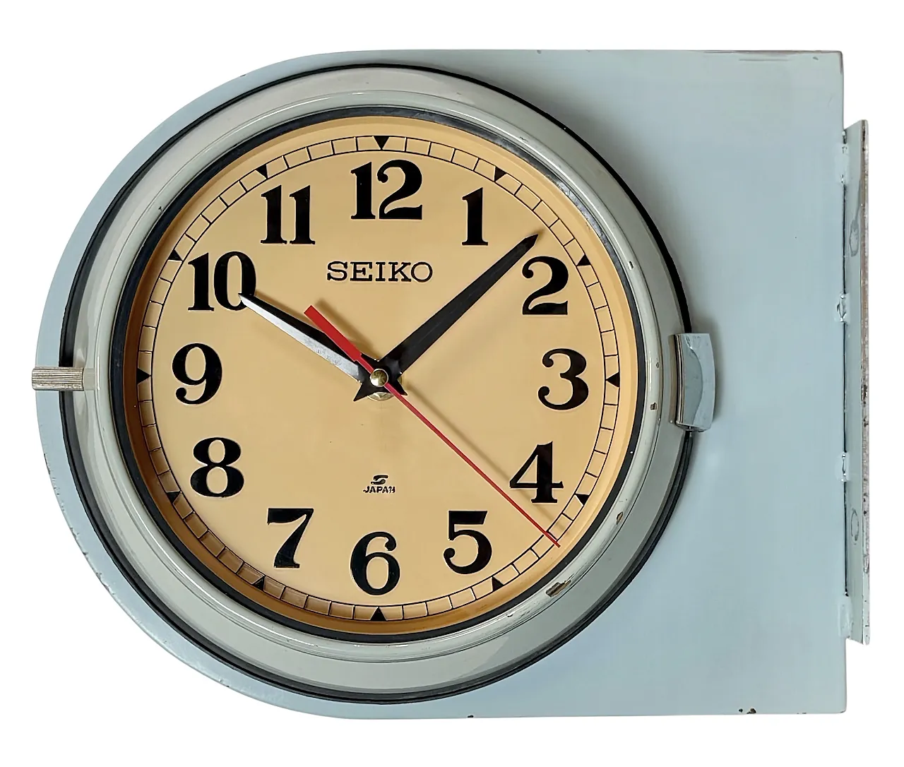 Blue Seiko Double-Sided Ships Wall Clock, 1980s 1