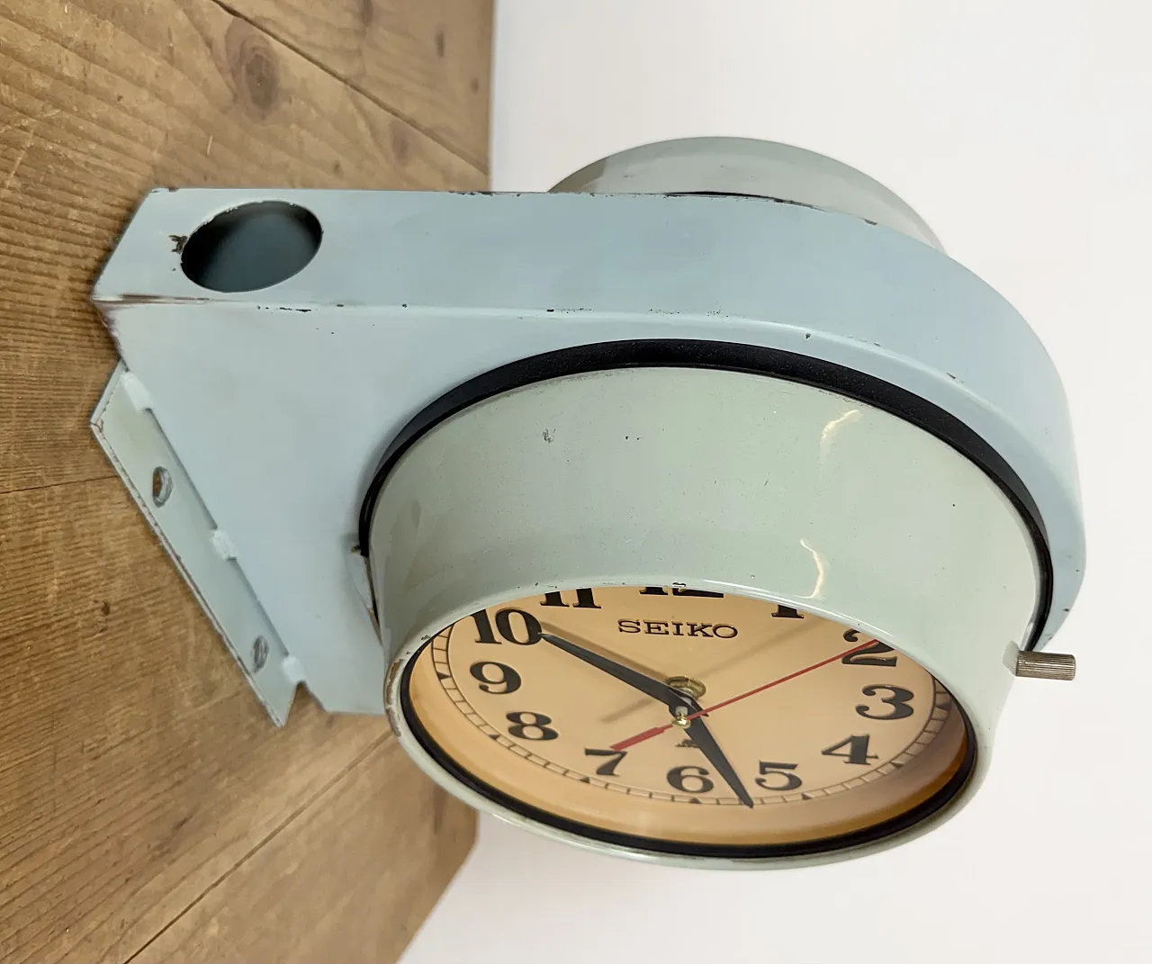 Blue Seiko Double-Sided Ships Wall Clock, 1980s 8
