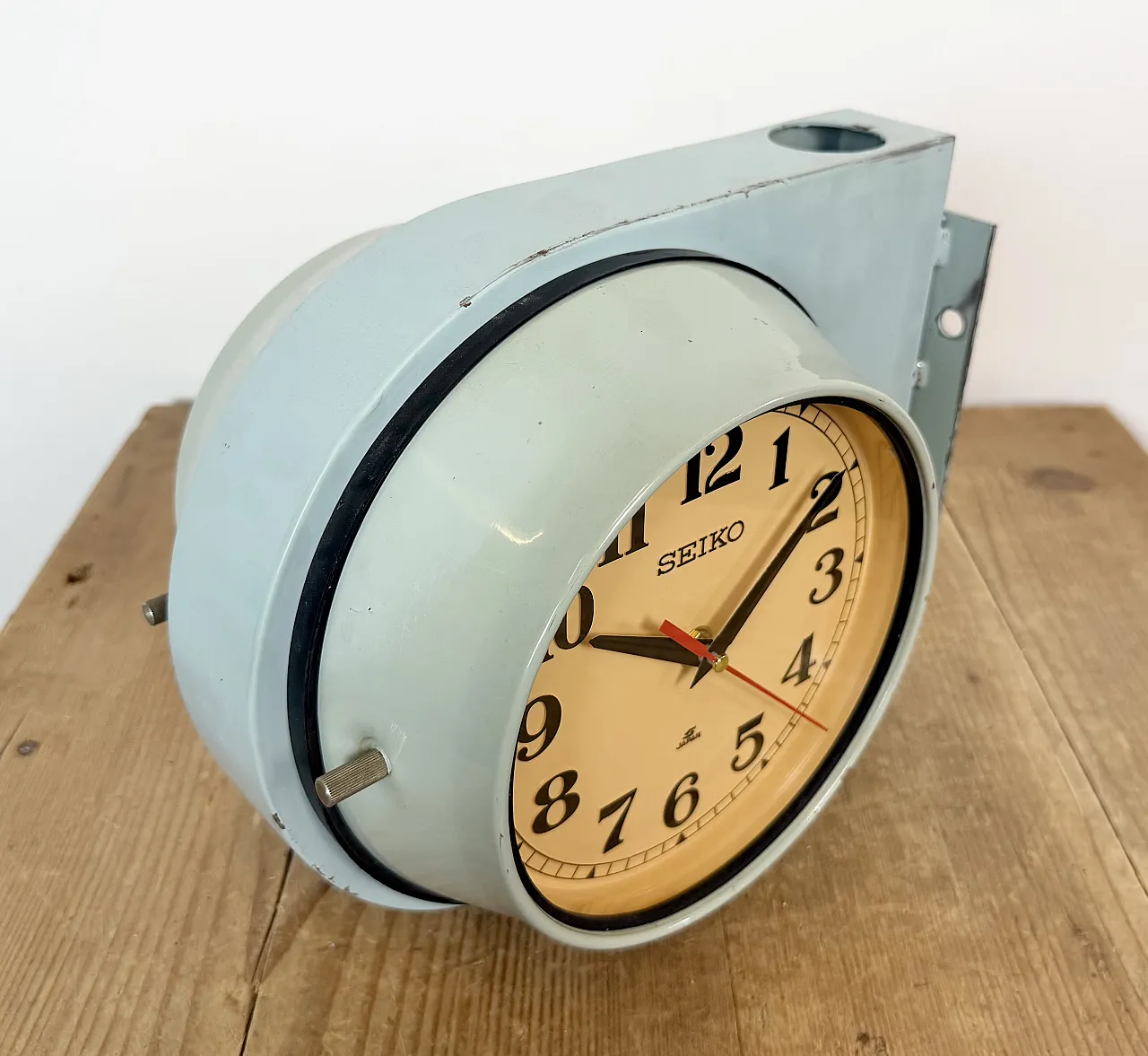 Blue Seiko Double-Sided Ships Wall Clock, 1980s 11