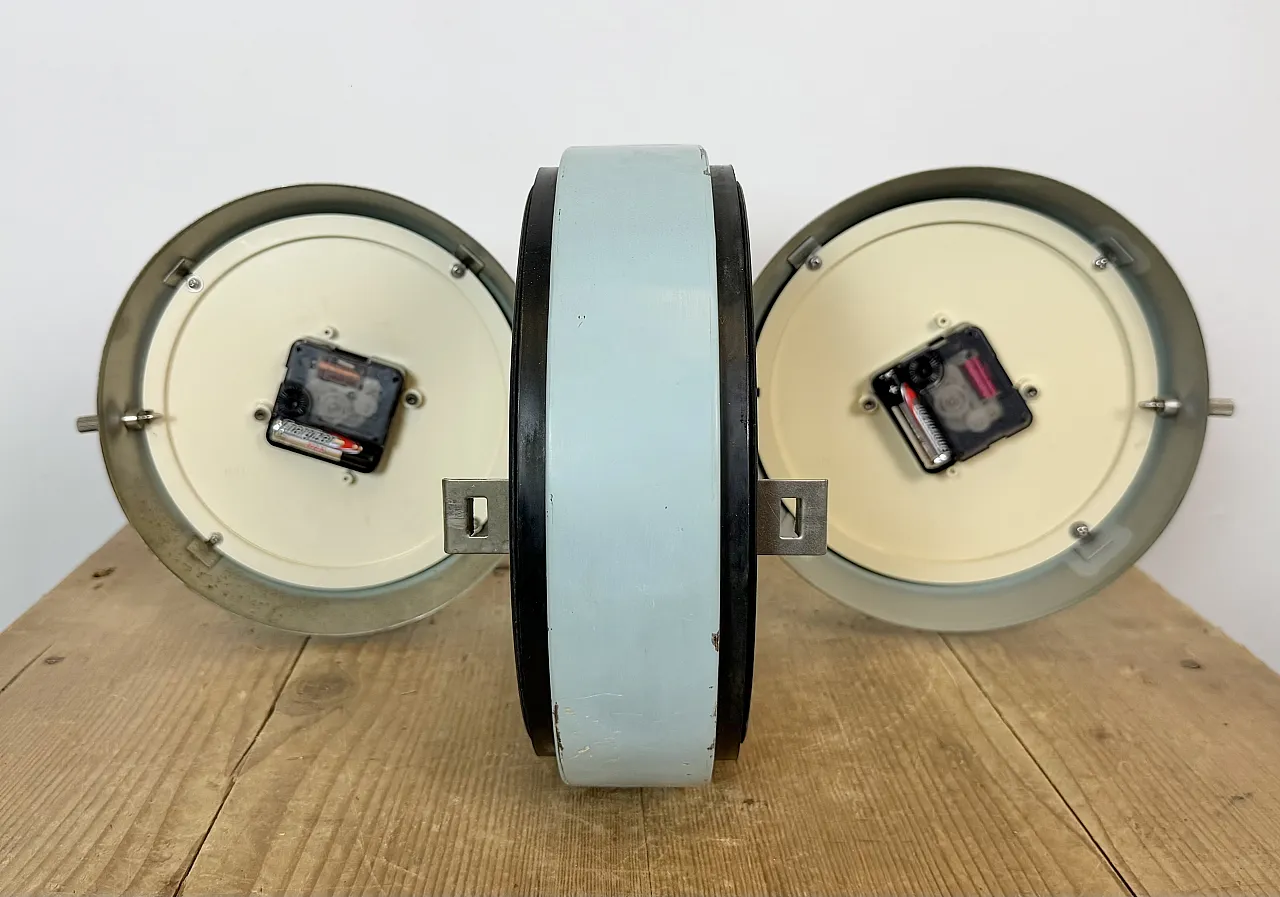 Blue Seiko Double-Sided Ships Wall Clock, 1980s 17