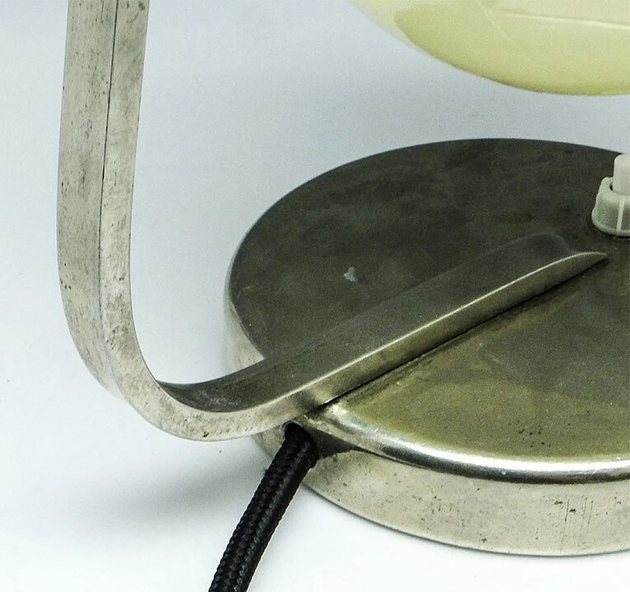 Mid-Century Glass and Metal Bedside Lamp, 1950s 7