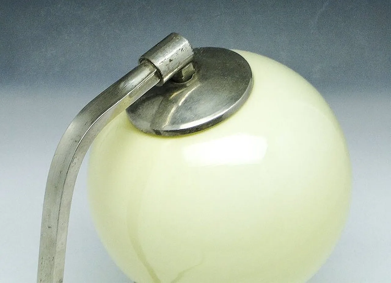 Mid-Century Glass and Metal Bedside Lamp, 1950s 8