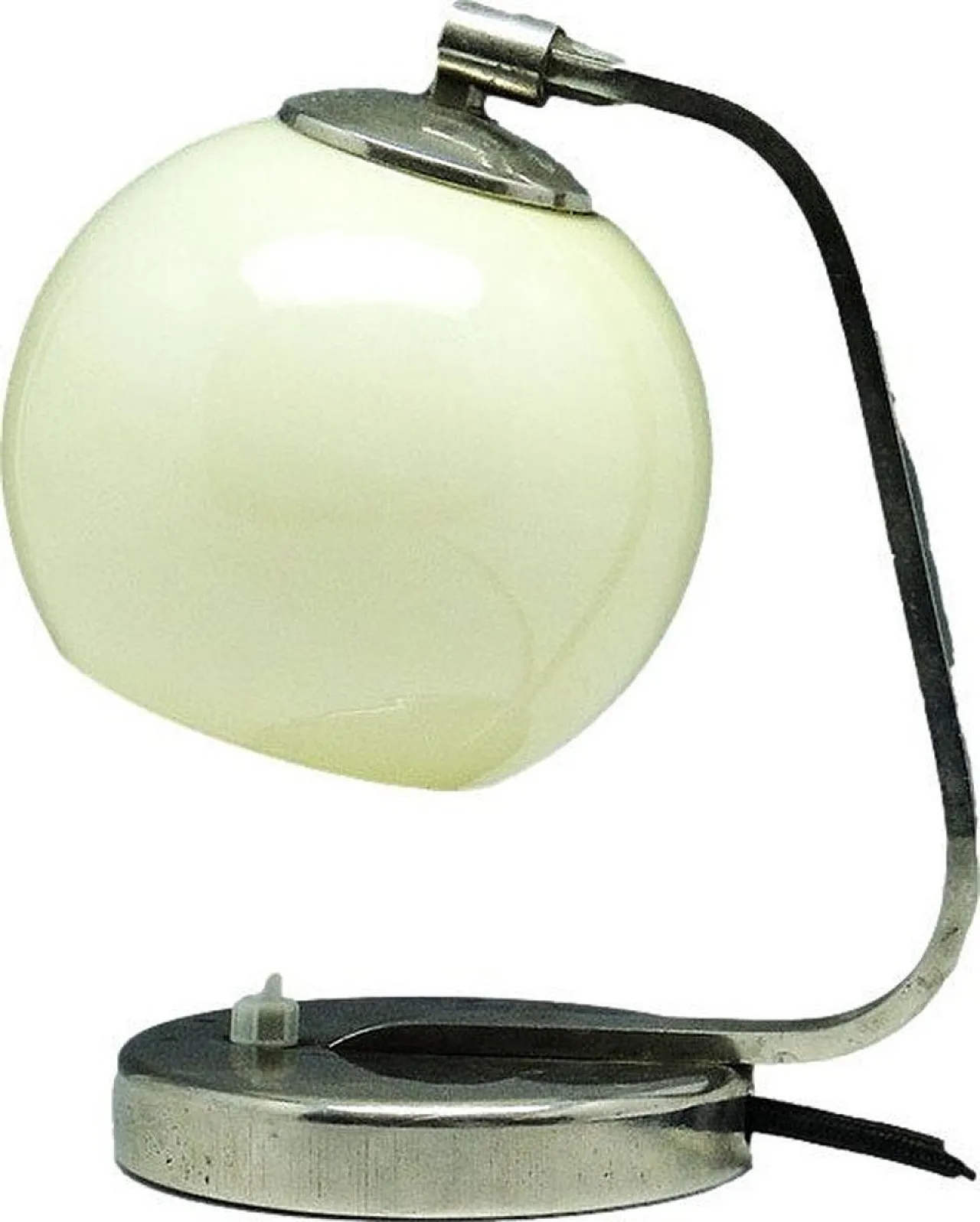 Mid-Century Glass and Metal Bedside Lamp, 1950s 9